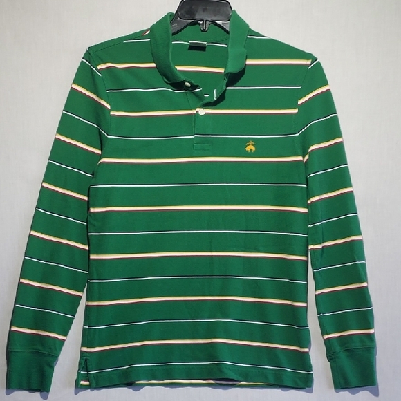 Brooks Brothers‎ 1818 Performance Polo long sleeve men's polo shirt size medium - Picture 1 of 6